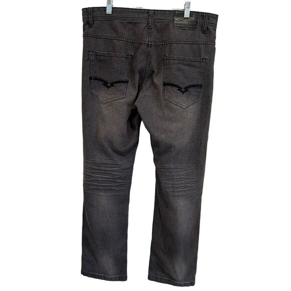 VTG Y2K Southpole MCM XCI Men's 34x31 Straight Leg Gray Denim Jeans Streetwear - Picture 2 of 10